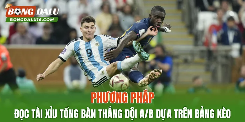 Phương pháp đọc tài xỉu tổng bàn thắng đội A/B dựa trên bảng kèo